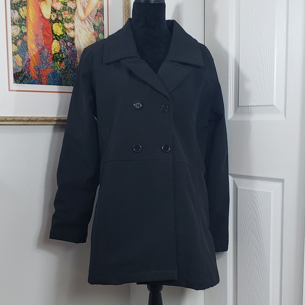 10000 Ft Above Sea Level Black Trench Coat Sz L View 2